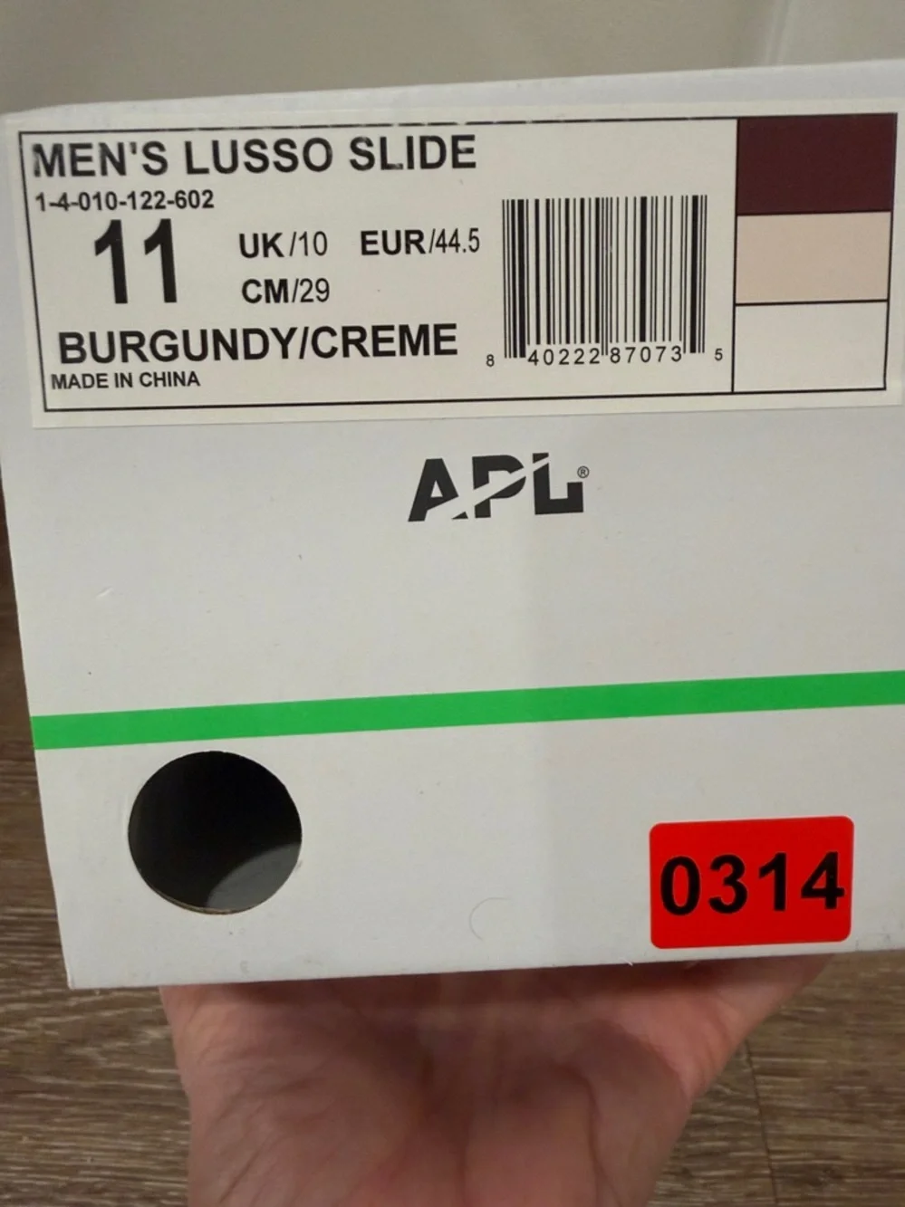 APL Men’s Lusso Burgundy Quilted Slide Sandals Size 11 New in‎ Box